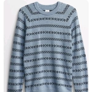 NEW Gap Men's Lightweight Sweater Blue Heather Crew Neck size XL Extra Large